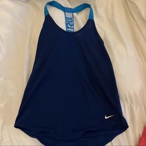Nike Pro Womens Blue Workout Tank